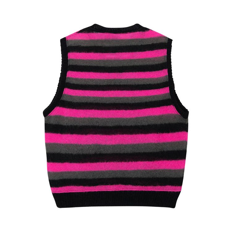Stussy Striped Sweater Vest 'pink'