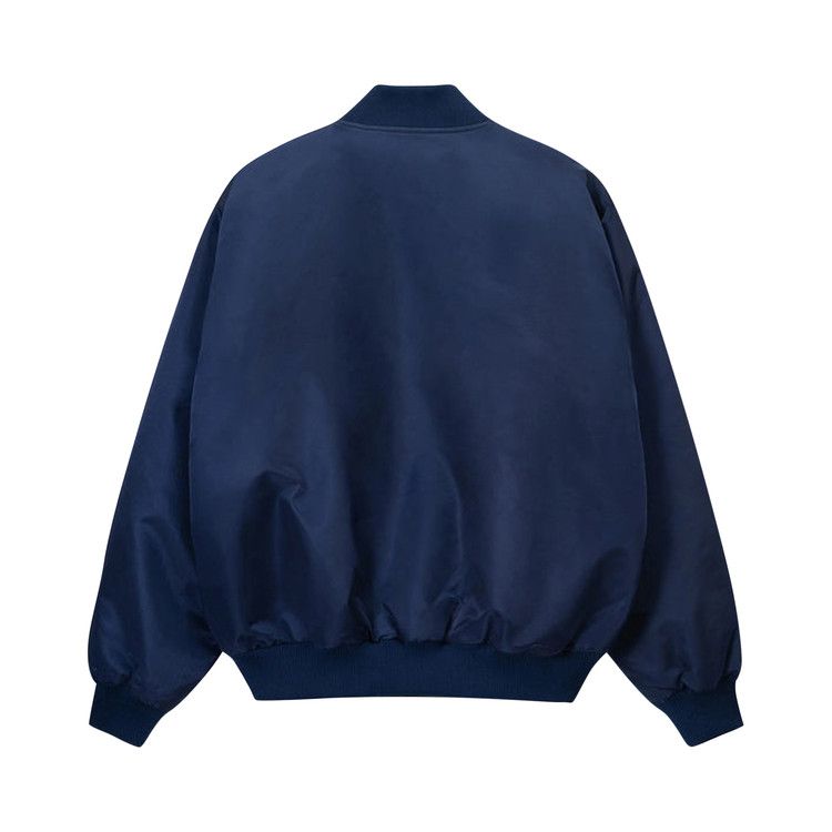 Stussy La Chapter Satin Varsity Jacket 'navy'