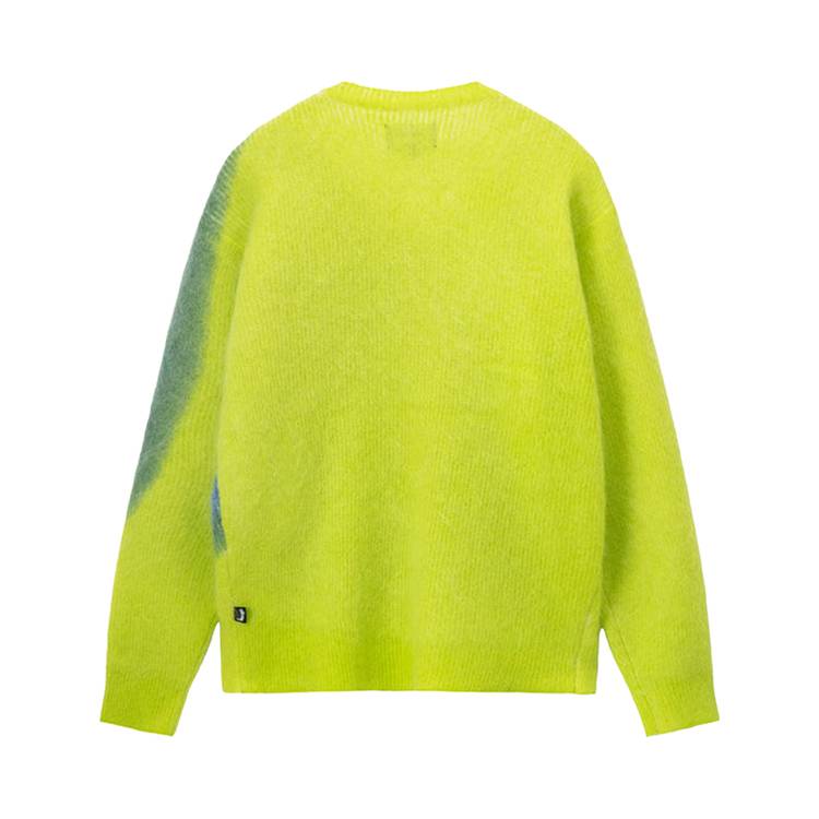 Buy Stussy Brushed Dot Sweater 'Lime' - 117162 LIME | GOAT