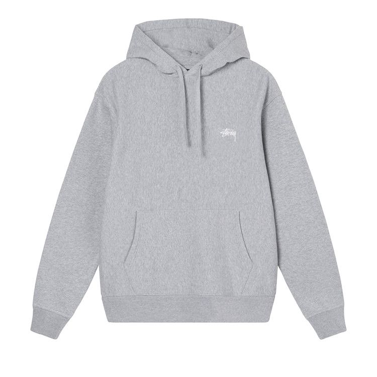 Stussy Overdyed Stock Logo Hoodie Grey Heather