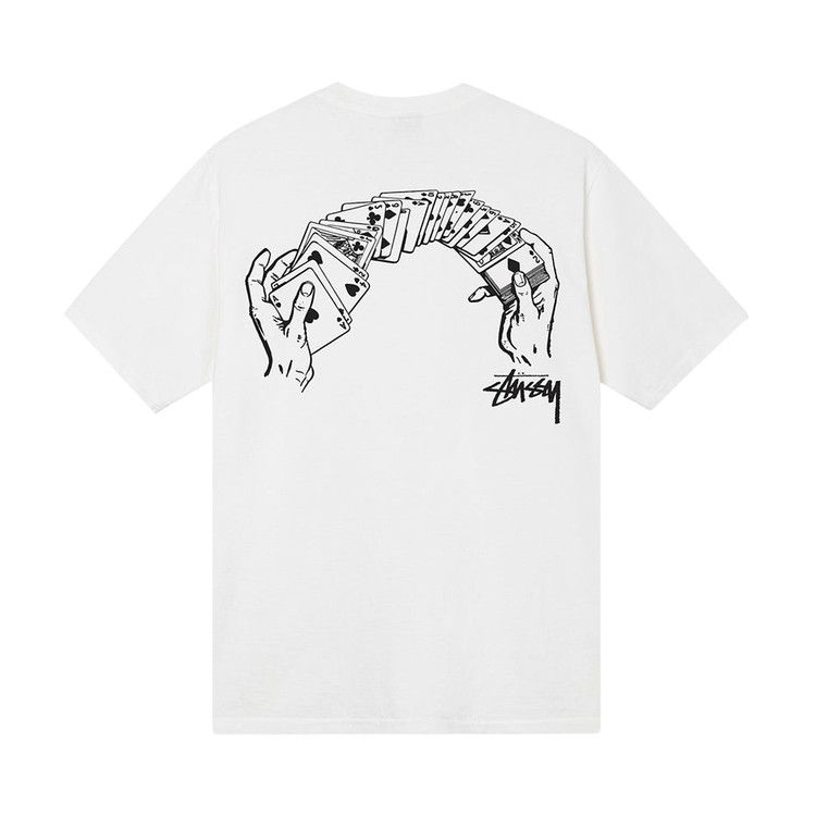 Stussy Shuffle Pigment Dyed T-Shirt White