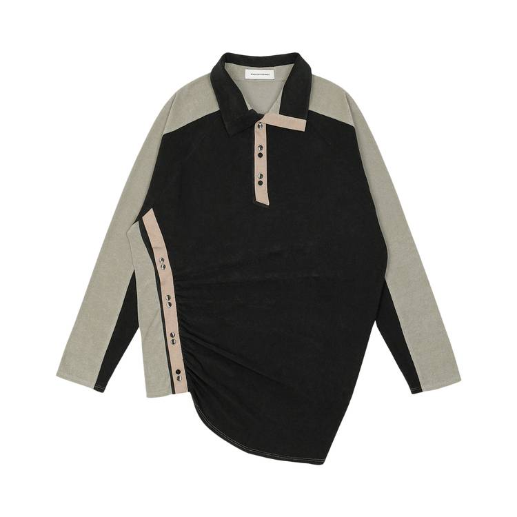 Buy Kiko Kostadinov Halisha Long-Sleeve Top 'Ebony Black/Smoke