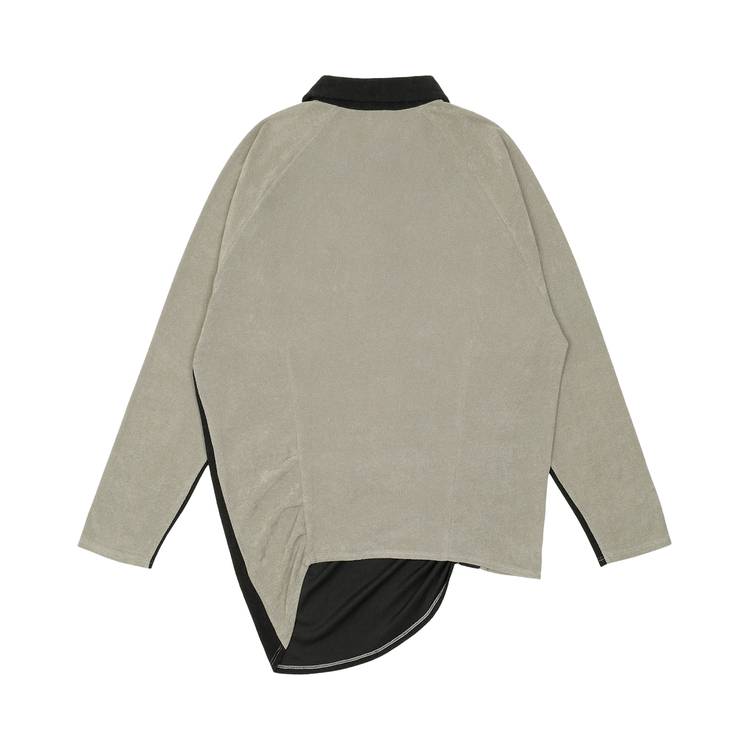 Kiko Kostadinov Halisha Long-Sleeve Top 'Ebony Black/Smoke Grey