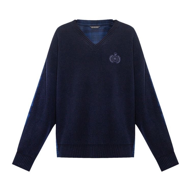 Balenciaga Hybrid V Neck Shirt Navy/Blue