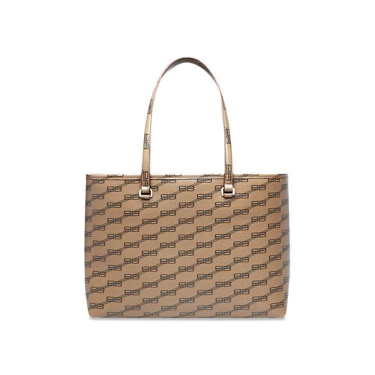 Balenciaga Signature Shopper Tote Bag Beige/Brown