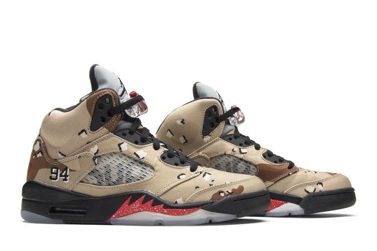 Air Jordan 5 Retro Supreme Desert Camo