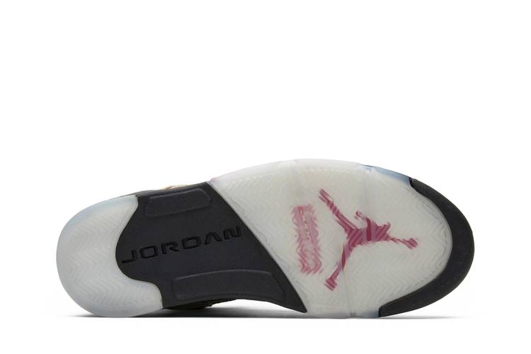Air Jordan Retro 5 V Supreme Beige Desert Camo Sneakers Men's Size 9  824371-201