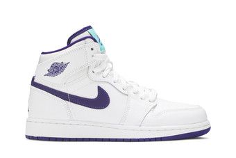 white blue purple jordans