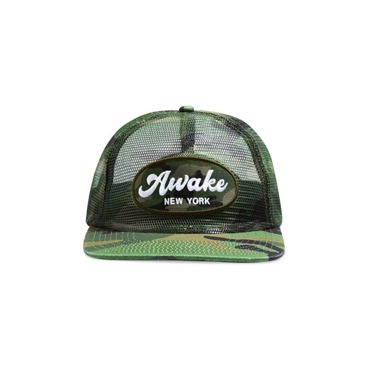 Buy Awake NY Logo Patch Mesh Trucker Hat 'Camo' - AWK FW22