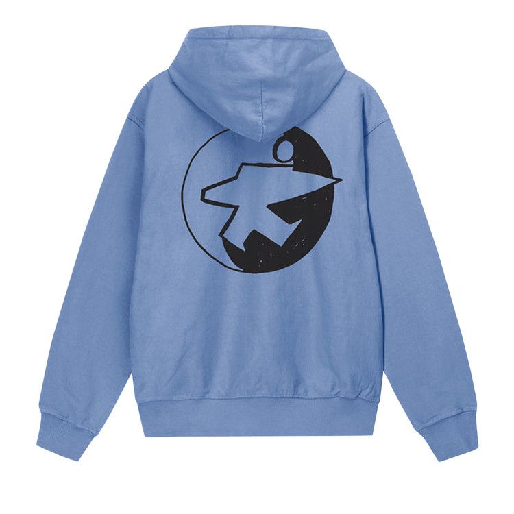 Stussy X Our Legacy Work Shop Surfman Pigment Dyed Hoodie Blue