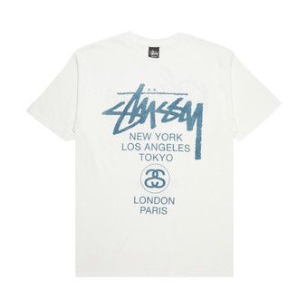 Buy Stussy World Tour Tee 'White/Teal' - 0535 100000103WTT