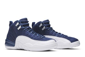 Navy blue and hot sale white retro 12