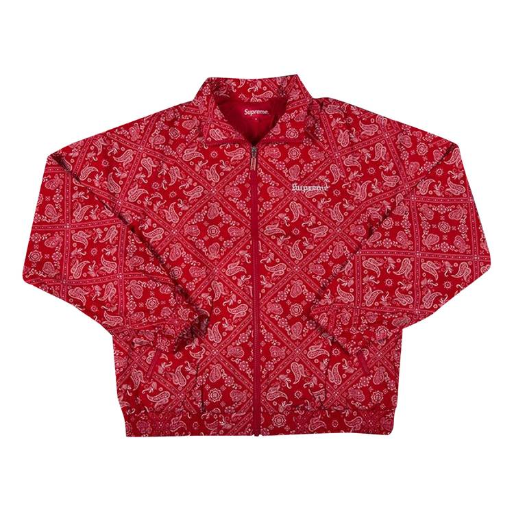 Buy Supreme Bandana Track Jacket 'Red' - SS18J64 RED | GOAT