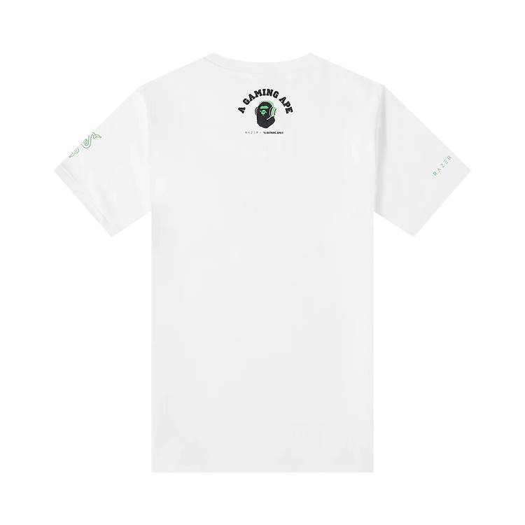 Buy BAPE x Razer Neon Camo Ape Head Tee 'White' - 1I23 110