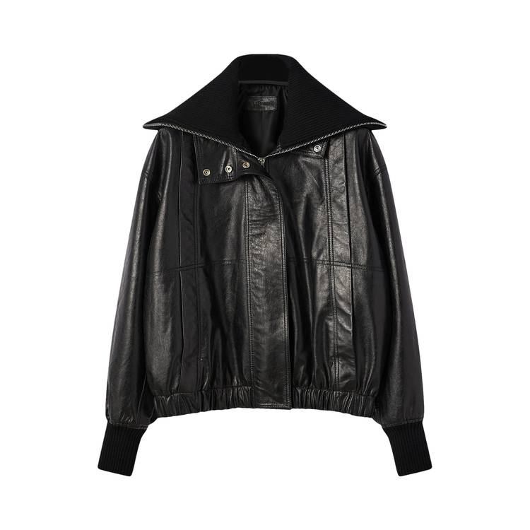 Buy Lemaire Leather Jacket 'Black' - LT219 LL206 BK999 | GOAT