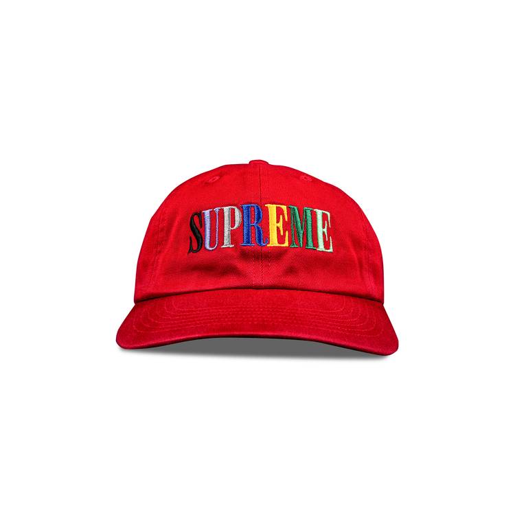 Supreme Multi Color Logo 6-Panel 'Red'