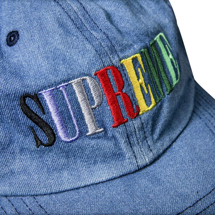 Supreme Multi Color Logo 6-Panel 'Light Denim'