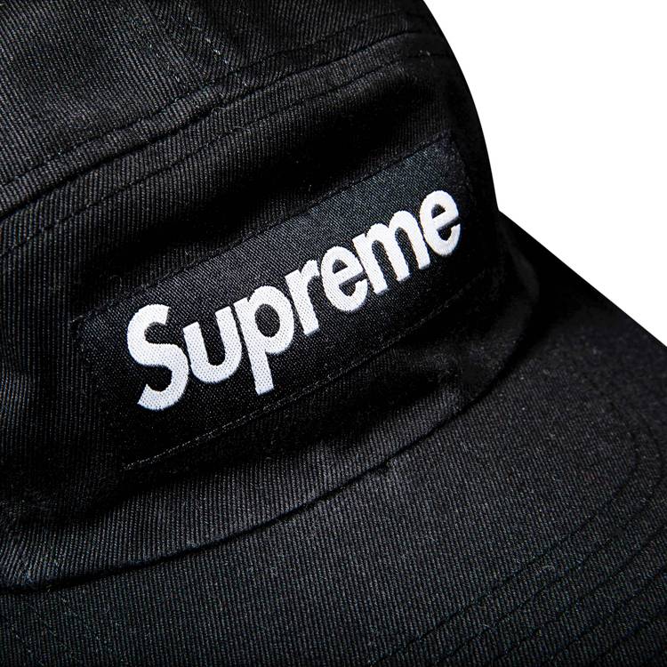 Buy Supreme Washed Chino Twill Camp Cap 'Black' - FW20H7 BLACK | GOAT