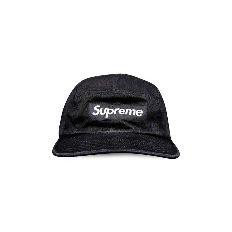 Buy Supreme Washed Chino Twill Camp Cap 'Black' - FW20H7