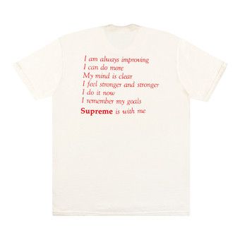 Buy Supreme Stay Positive Tee 'Natural' - FW20T17 NATURAL | GOAT