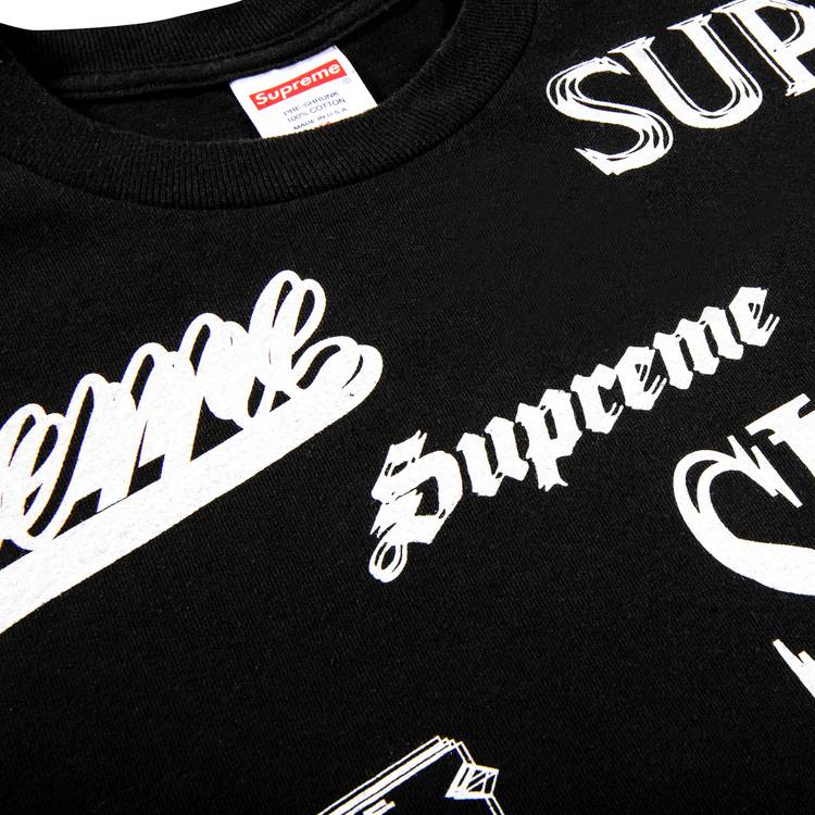 Supreme Multi Logo Tee Black F/W 20