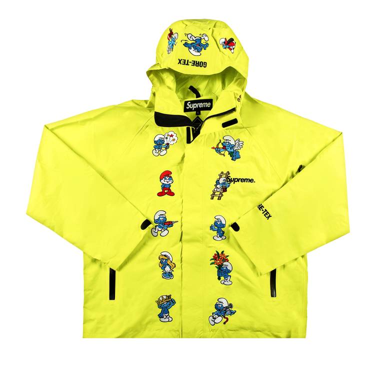 Supreme x Smurfs GORE-TEX Shell Jacket 'Bright Yellow' | GOAT