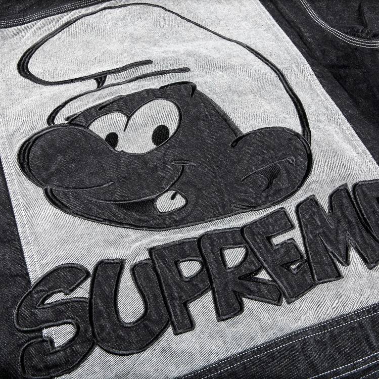 Supreme Black Smurfs Denim Jacket – On The Arm
