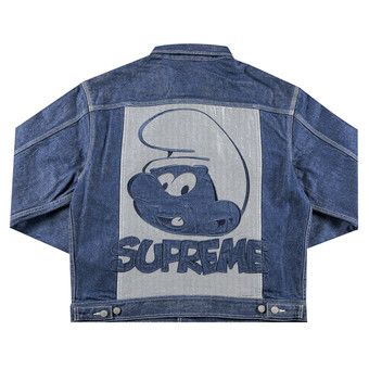 Buy Supreme x Smurfs Denim Trucker Jacket 'Blue' - FW20J41 BLUE | GOAT