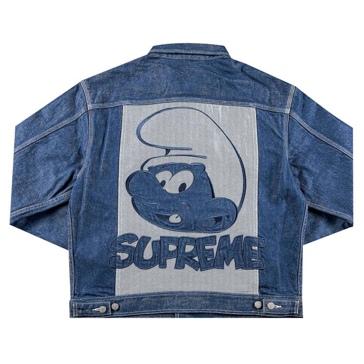 Supreme x Smurfs Denim Trucker Jacket Blue - Novelship