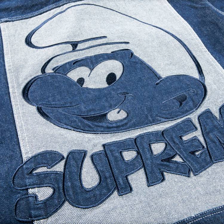 Supreme - Supreme®/Smurfs™ Denim Trucker Jacket Street Scene Jacquard S/S  Top Supreme®/Smurfs™ Regular Jean