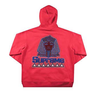 Buy Supreme Pharaoh Studded Hooded Sweatshirt 'Red