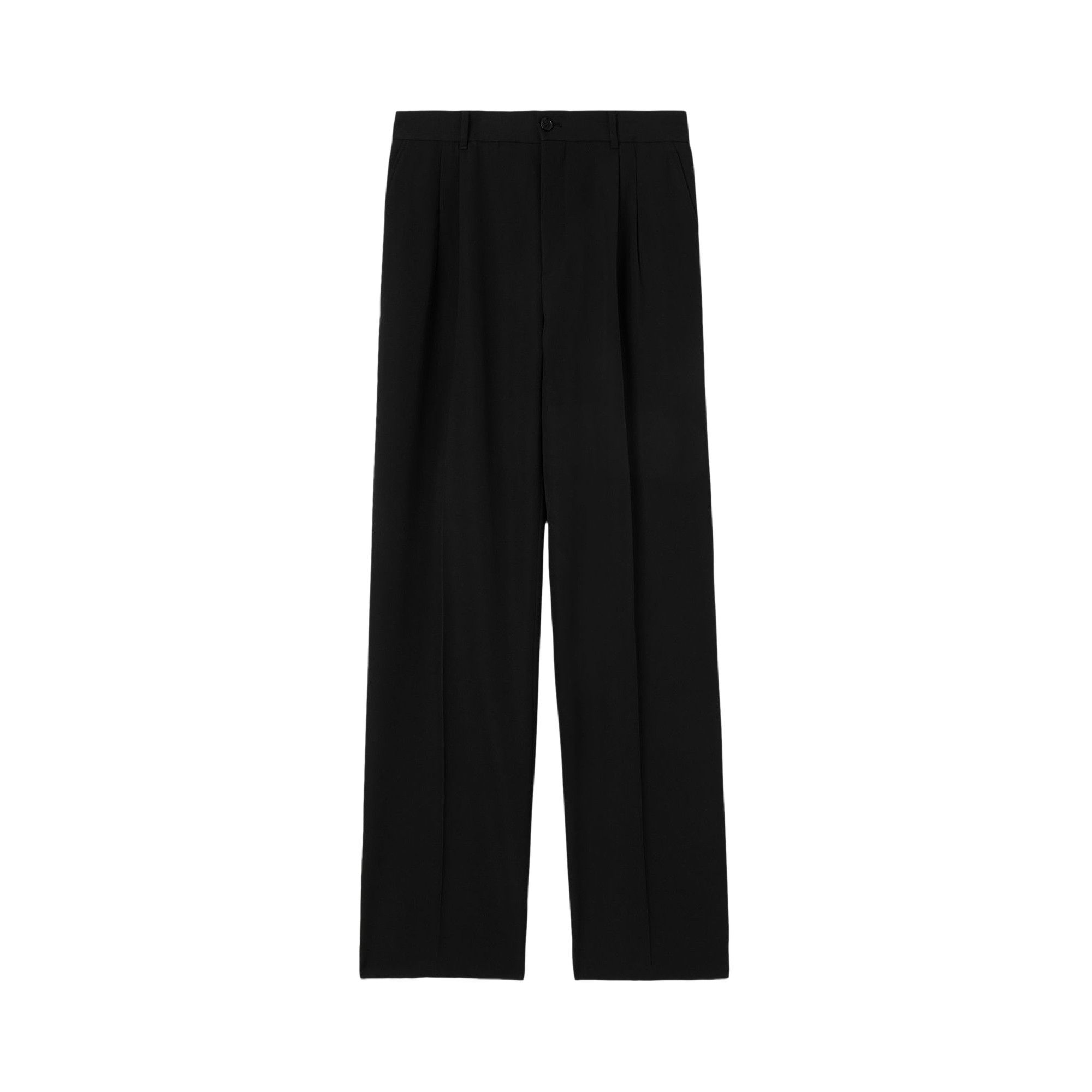 BURBERRY BURBERRY WOOL TWILL TAILORED PANTS 'BLACK'