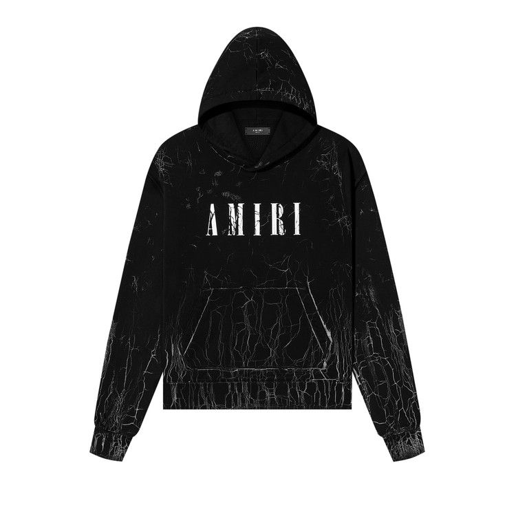 Buy Amiri Cracked Dye Core Logo Hoodie 'Black' - PS23MJL024
