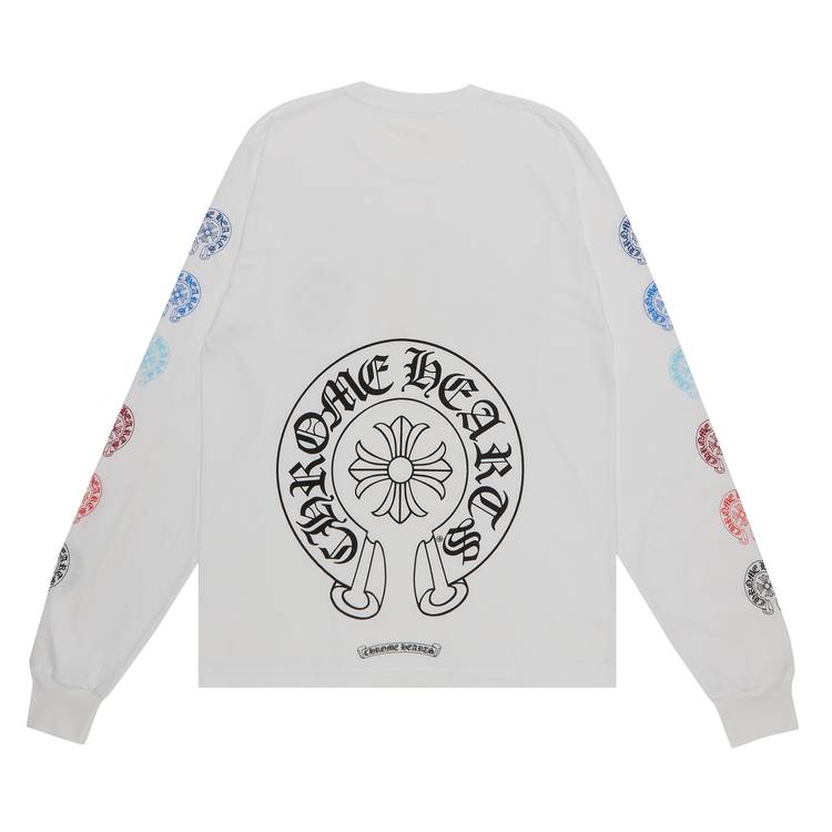 Buy Chrome Hearts Horseshoe Long-Sleeve T-Shirt 'White' - 1383