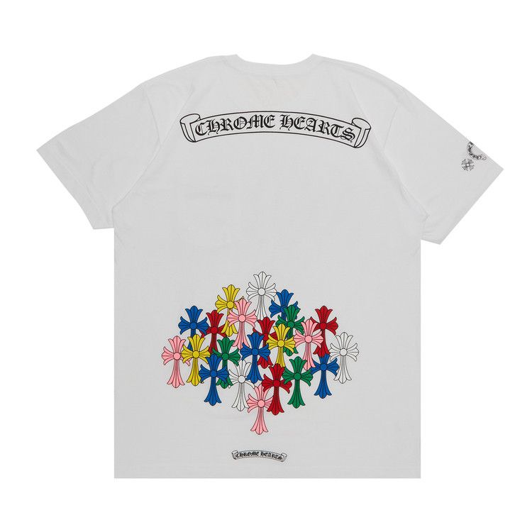 ★人気★【Chrome Hearts】★スクリプトTシャツ WHIT.E★ クロムハーツ COMME des GARCONS DSM コラボ ロゴ プリント T