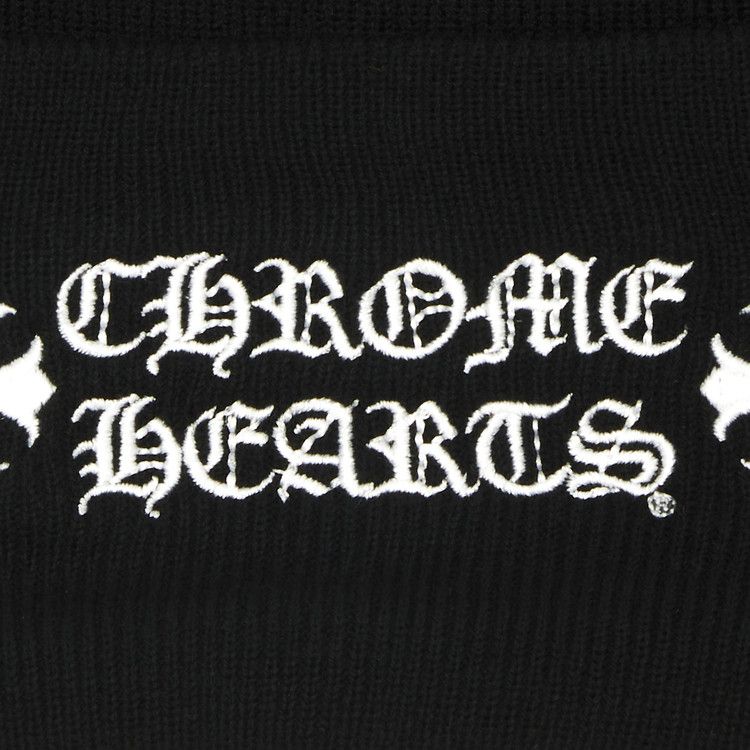 【Chrome Hearts】Logo Beanie Black / 追跡付 Chrome Hearts Embroidered CH Logo Black Beanie - SRM