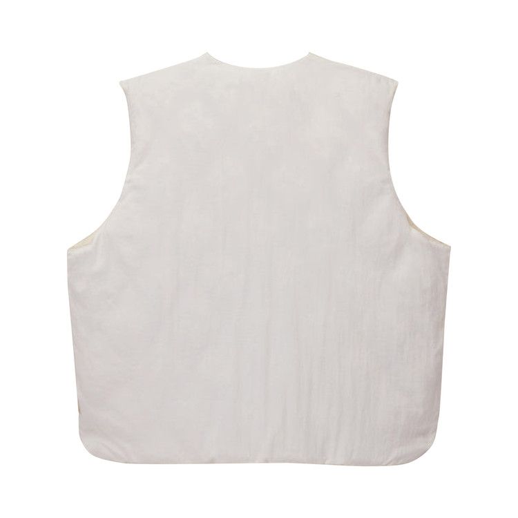 Stussy Reversible Quilted Vest Cream