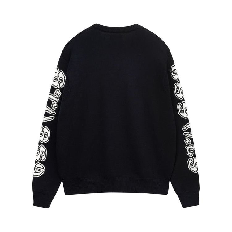 Stussy Sleeve Logo Sweater Black
