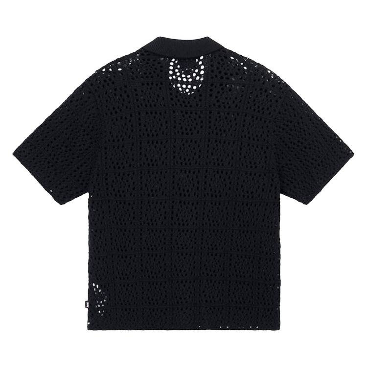 Buy Stussy Crochet Shirt 'Black' - 117127 BLAC | GOAT