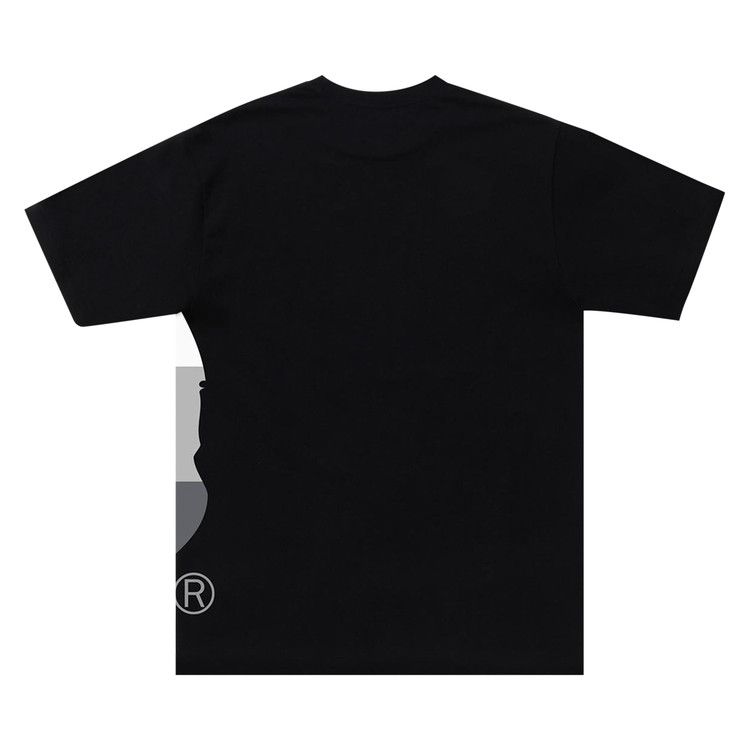 Buy BAPE Color Block Side Big Ape Head Tee 'Black/Black