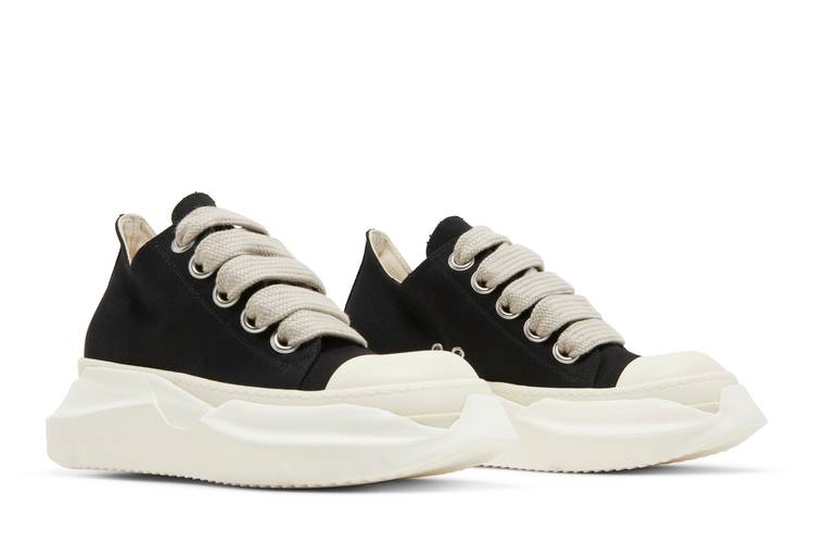 Rick Owens DRKSHDW Fogachine Cotton Denim Megalace Abstract Low 'Black Milk'