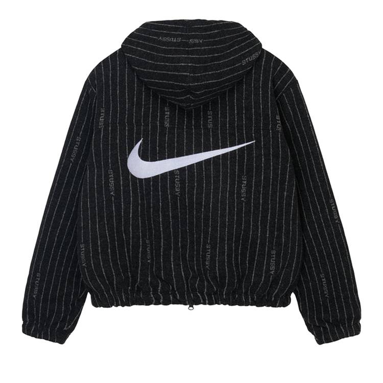 Buy Stussy x Nike Stripe Wool Jacket 'Black' - DR4023010 BLAC