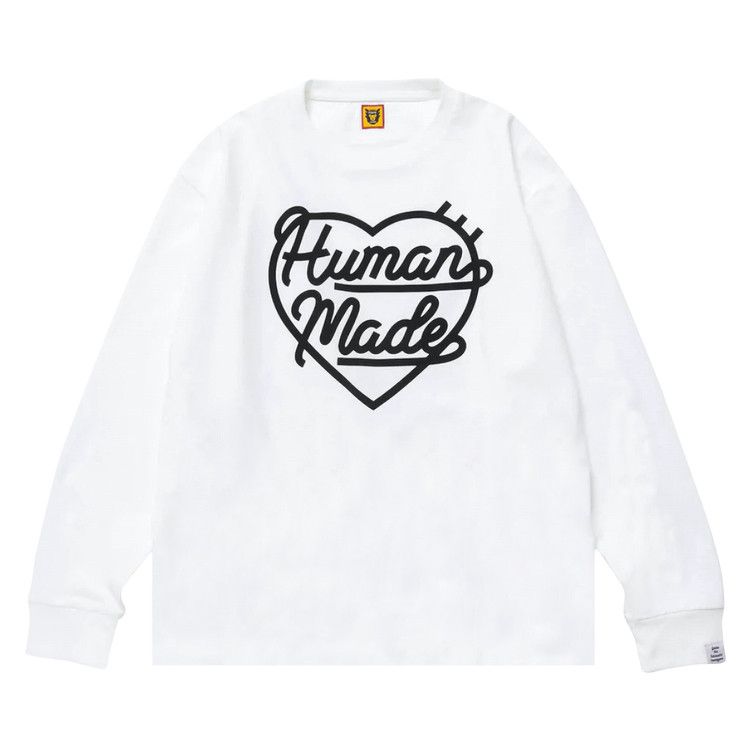 Buy Human Made Heart Long-Sleeve Tee 'White' - HM24CS008