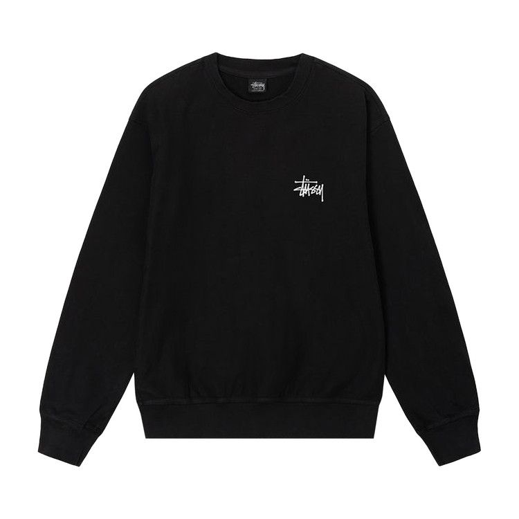 Stussy Basic Pigment Dyed Crew Black