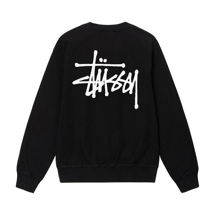 Stussy Basic Pigment Dyed Crew Black