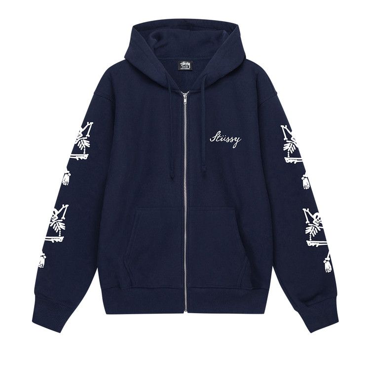 Stussy Paradise Lost Zip Hoodie Navy