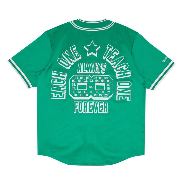 NWT Supreme Por Ciento Logo Print Soccer Jersey Green Men's L DS FW22  AUTHENTIC