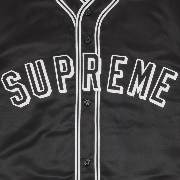 Buy Supreme Patches Denim Baseball Jersey 'Black' - SS21KN39 BLACK