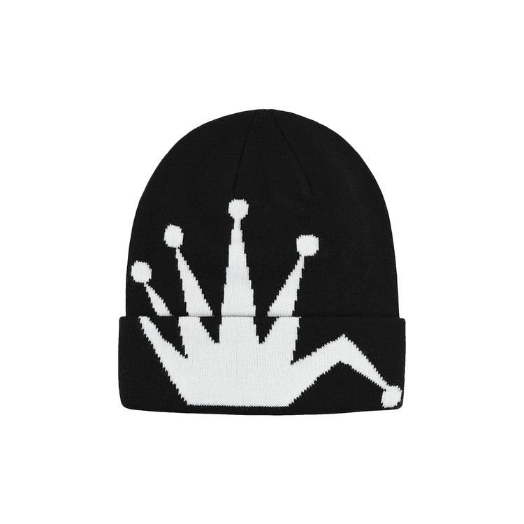 Buy Stussy Crown Jacquard Cuff Beanie 'Black' - 1321159 BLAC | GOAT