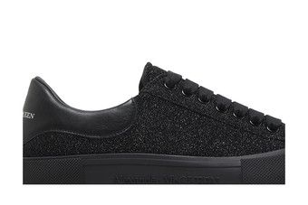 Buy Alexander McQueen Deck Plimsoll Black Glitter 682409 W4RU2 4503 GOAT